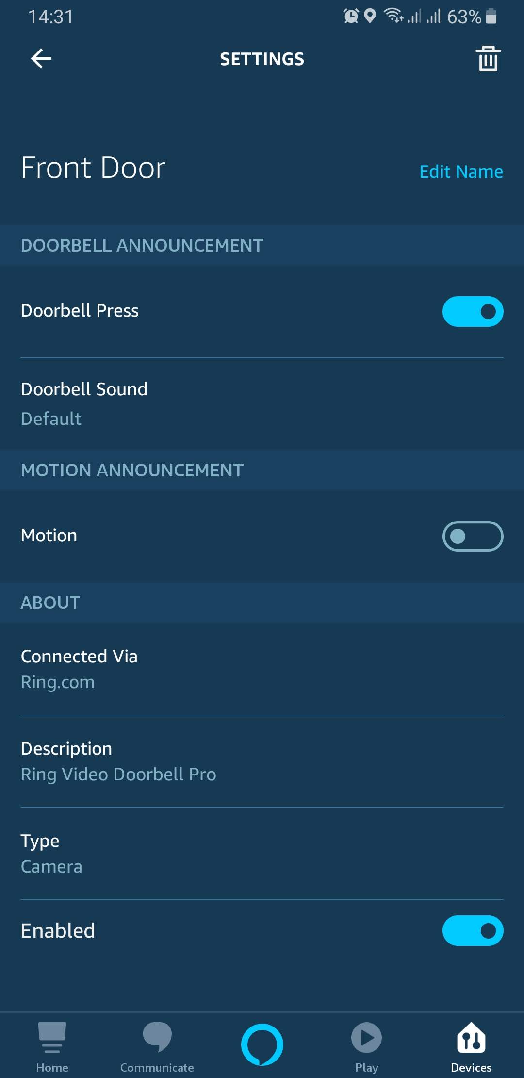 Sử dụng chuông cửa thông minh Ring Video Doorbell cùng loa Amazon Echo