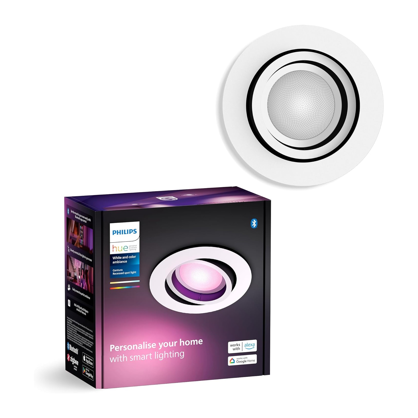 Philips Hue Centura, đèn chiếu điểm âm trần cao cấp 16 triệu màu