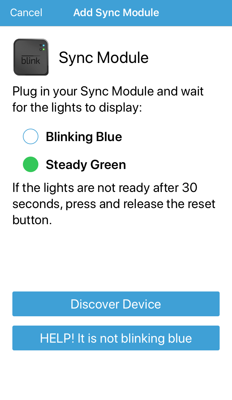 setup sync module blink 4