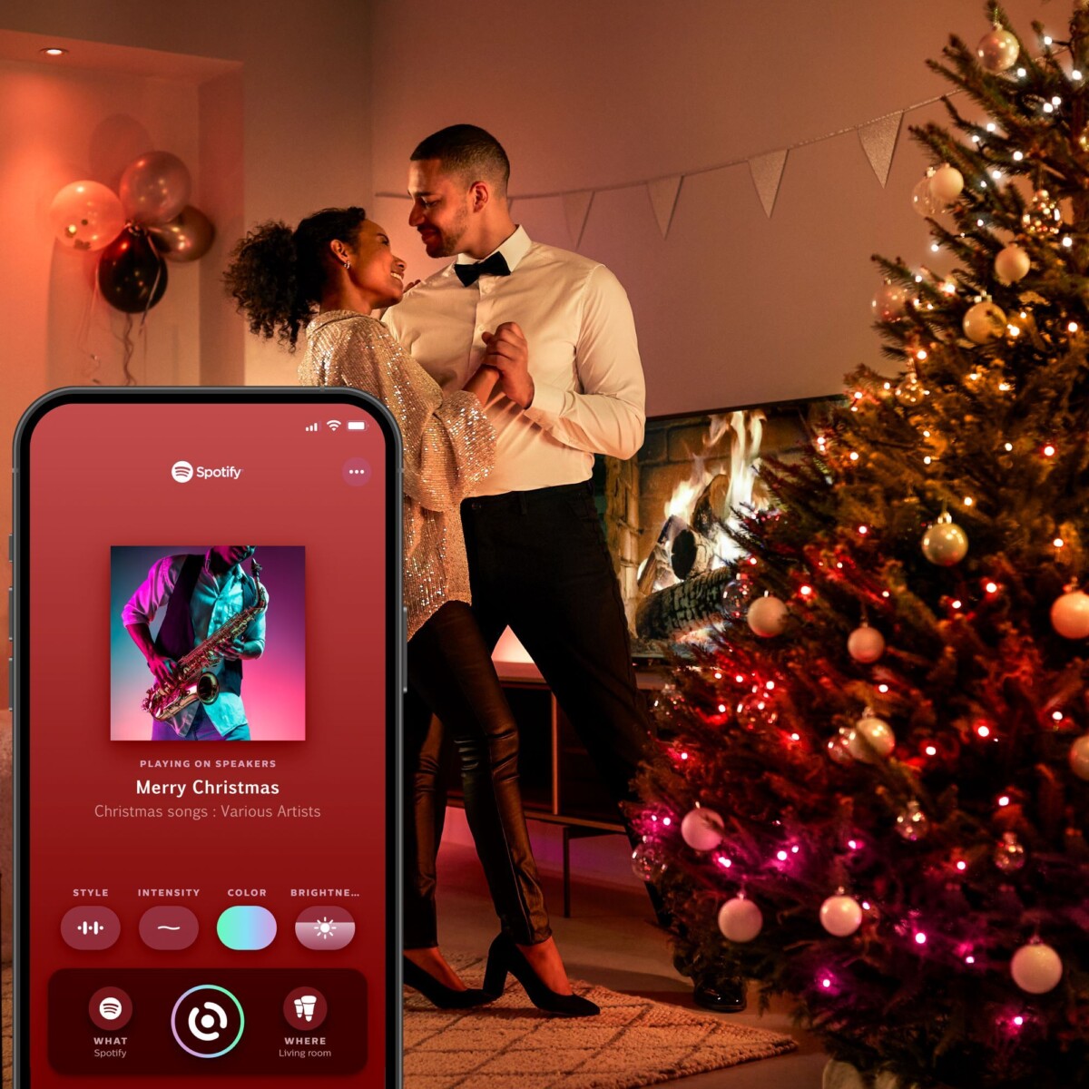 Philips Hue Festiva co the dong bo nhac spotify