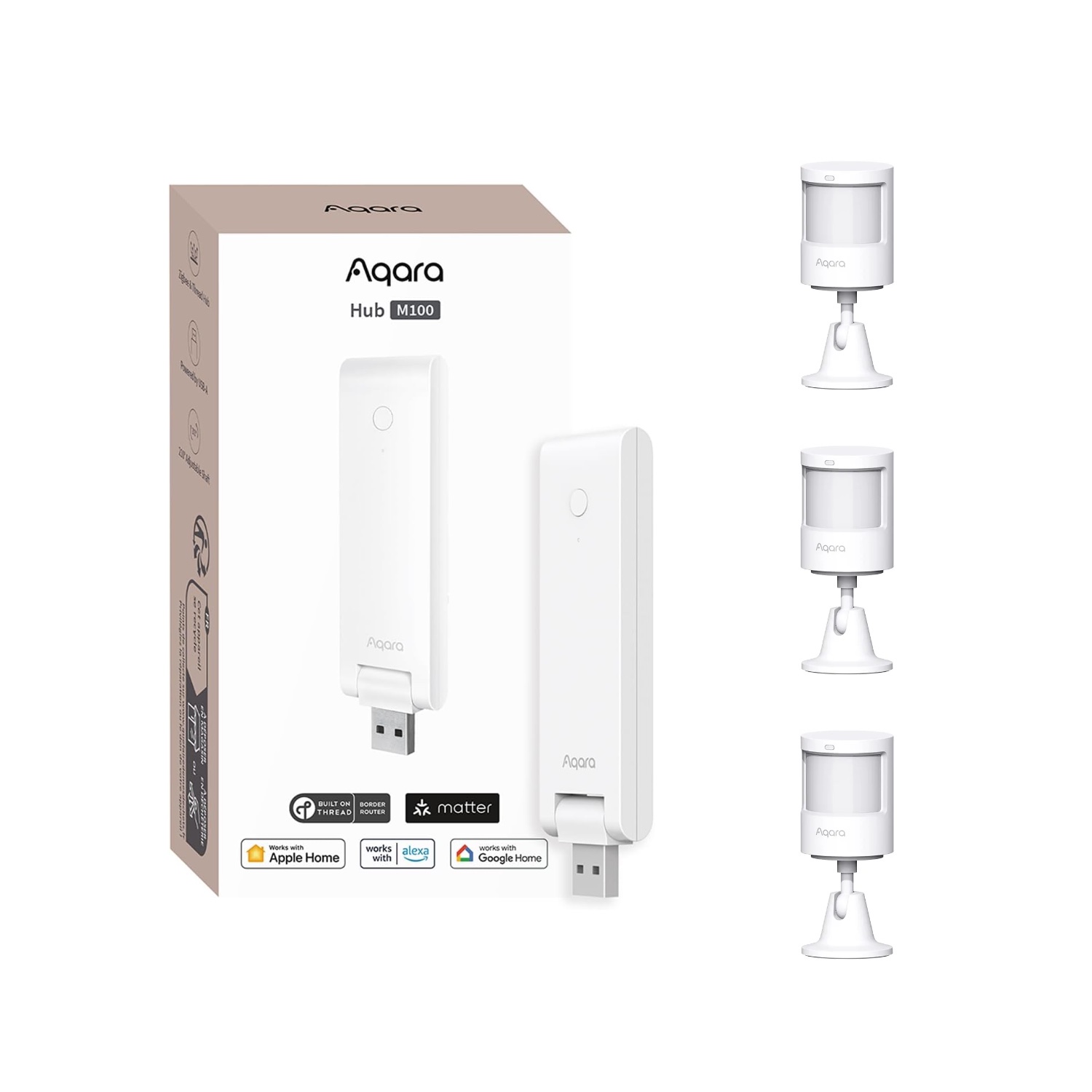 Combo cảm biến chuyển động Aqara P1 3 Pack + Hub M100