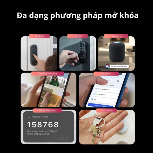 Khóa cửa vân tay Aqara U200 - Tương thích Matter, hỗ trợ HomeKey - Ảnh 5
