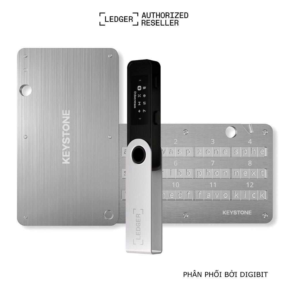 Combo Ledger Nano S Plus và Bảng thép