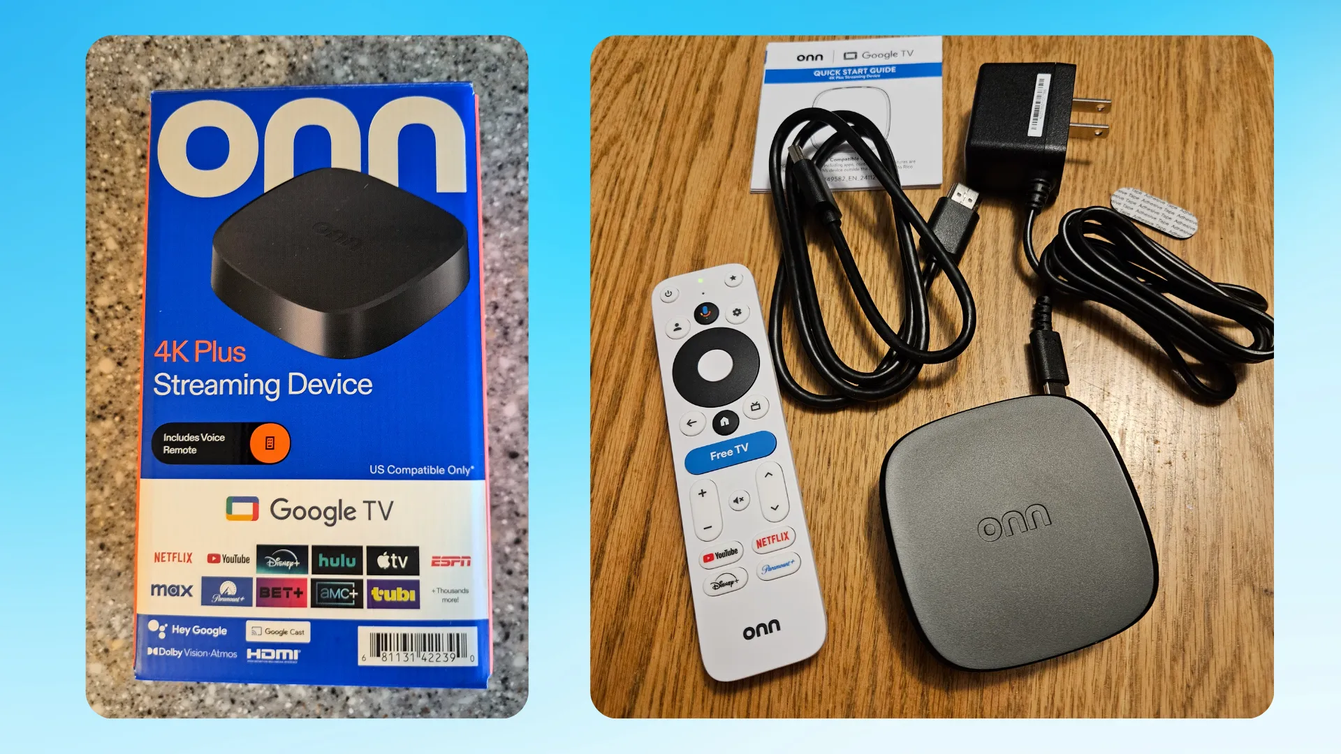 onn. Google TV Box 4K Plus