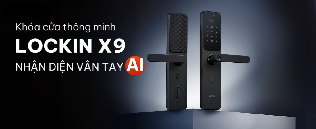 Khoa cua Lockin X9 nhan dien van tay AI